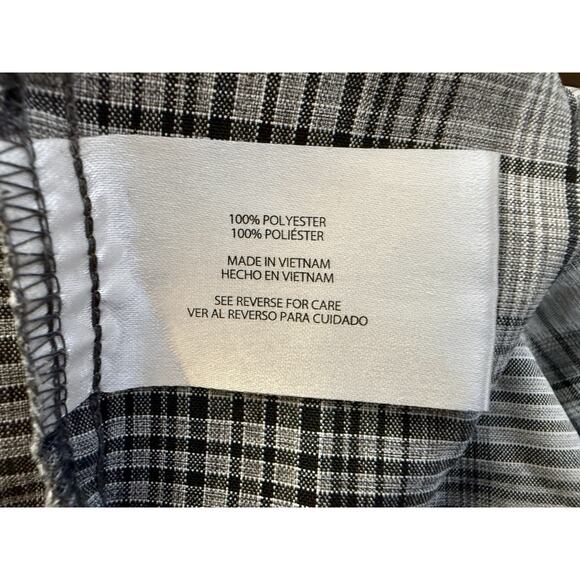 Orvis Men’s XXL Button Down Short Sleeve Gray & White Plaid Shirt EUC - Picture 5 of 7